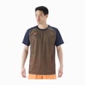 Yonex Sport T-shirt Practice Colourblock 16745 (100% Polyester) 2025 olive brown Men's